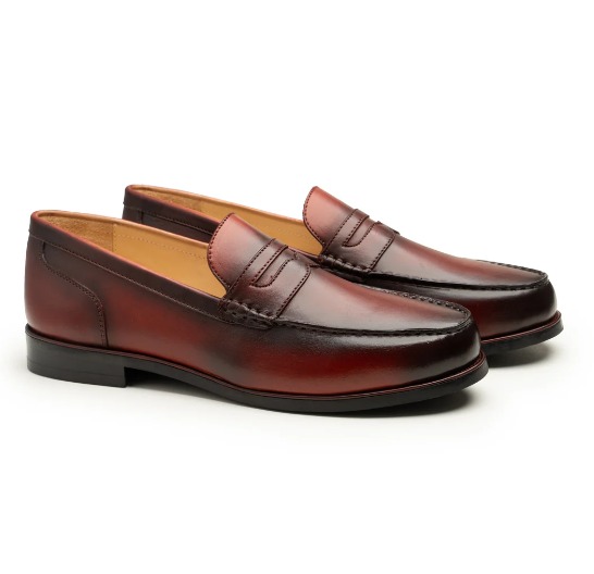 Burgundy Leather Penny Loafer view